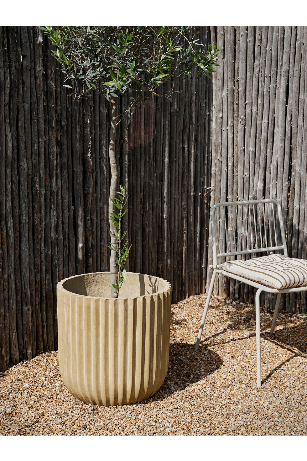 BROSTE Flowerpot Fiber Planter - Antique Beige