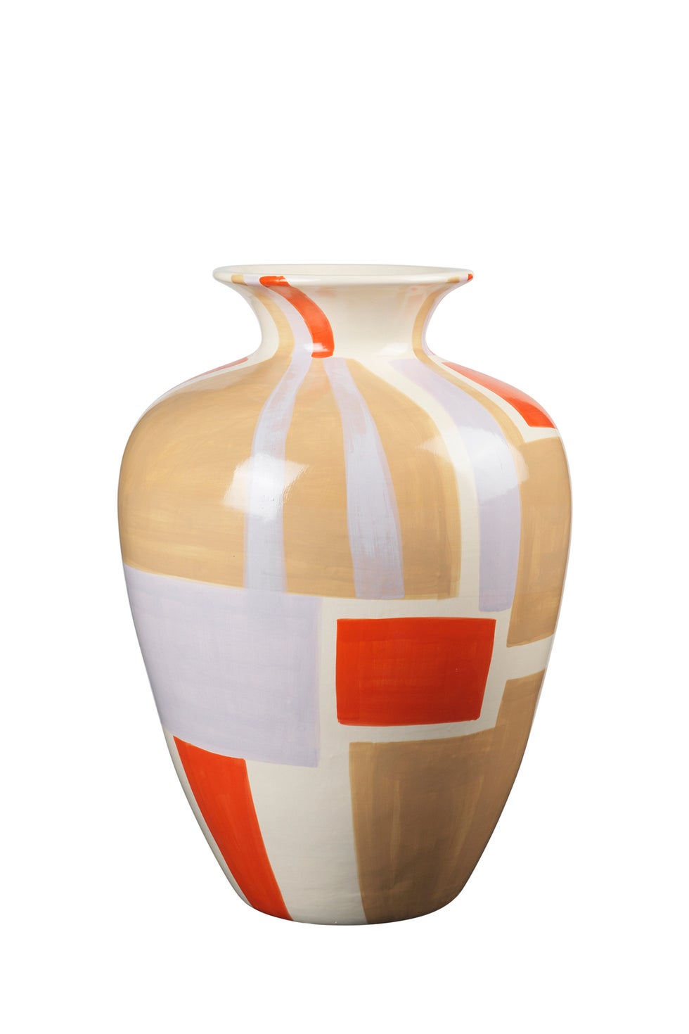 BROSTE Vase Dana Off-Wht/Orange/Purple*