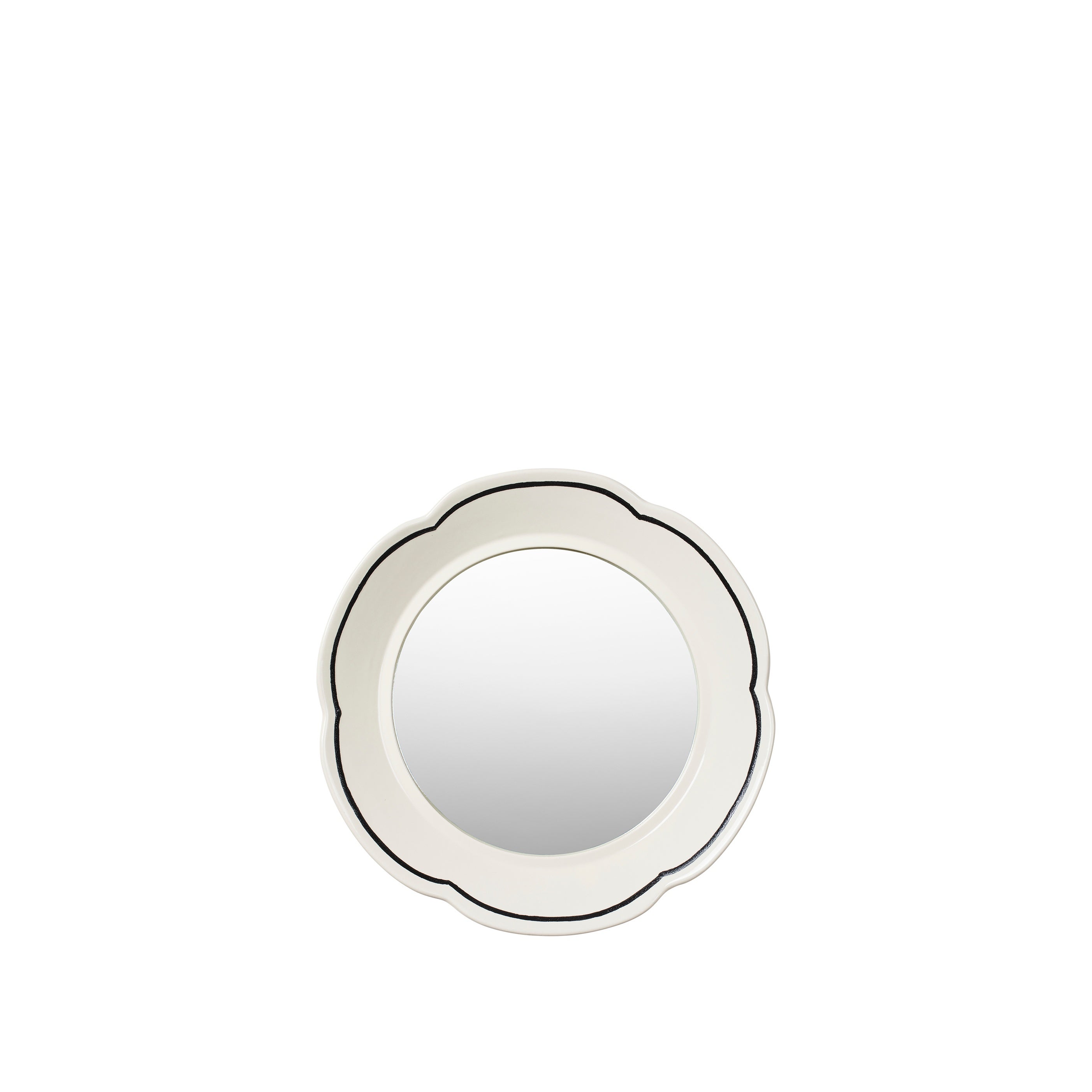 BROSTE Mirror Hilma Round - Off-White/Black