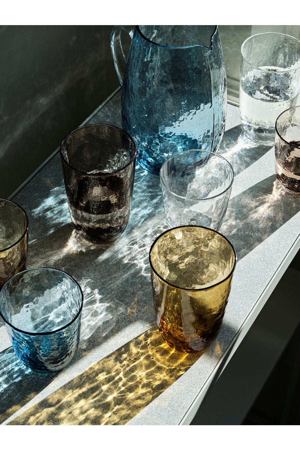 BROSTE Hammered Tumbler Clear