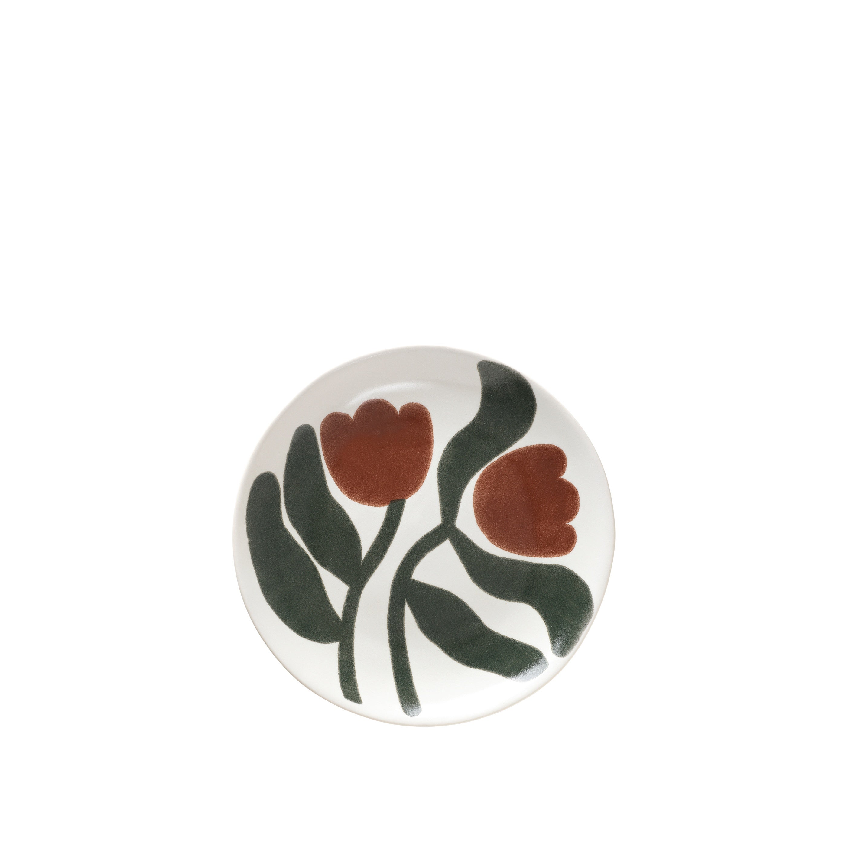 BROSTE Dora Dessert Plate - Mocha Bisque/Agave Green