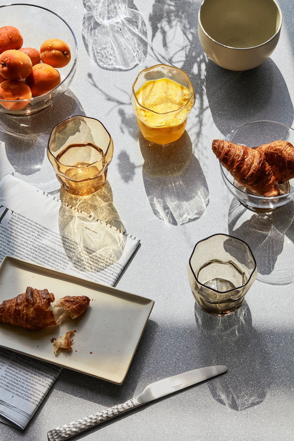 BROSTE Limfjord Glass Large Tumbler Light Grey