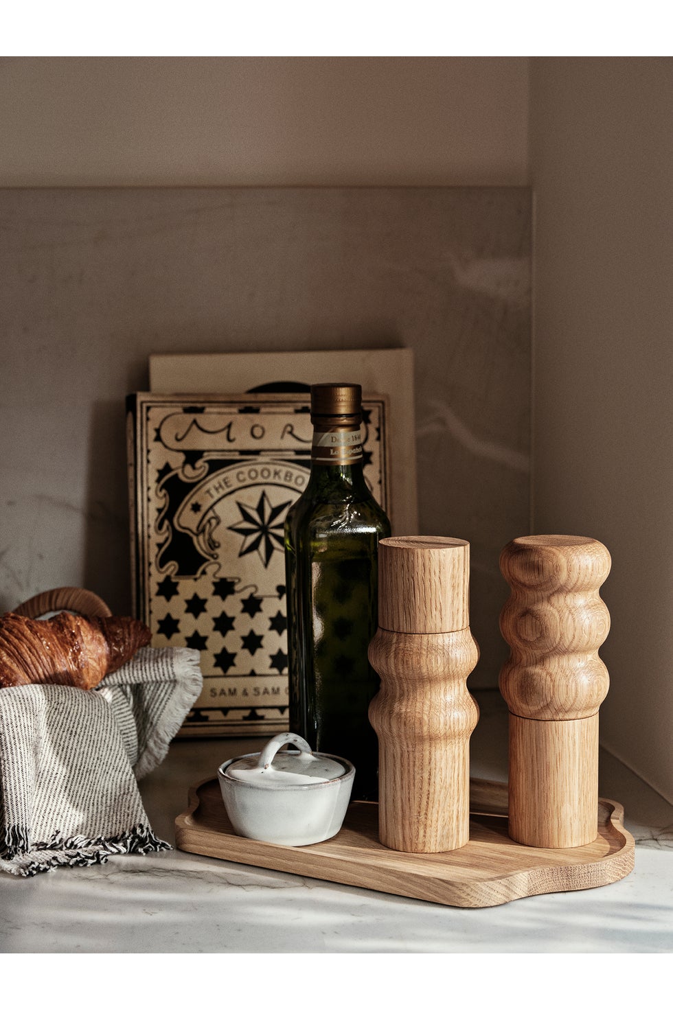 BROSTE Salt/Pepper Grinder Edgar Two Ring - Natural