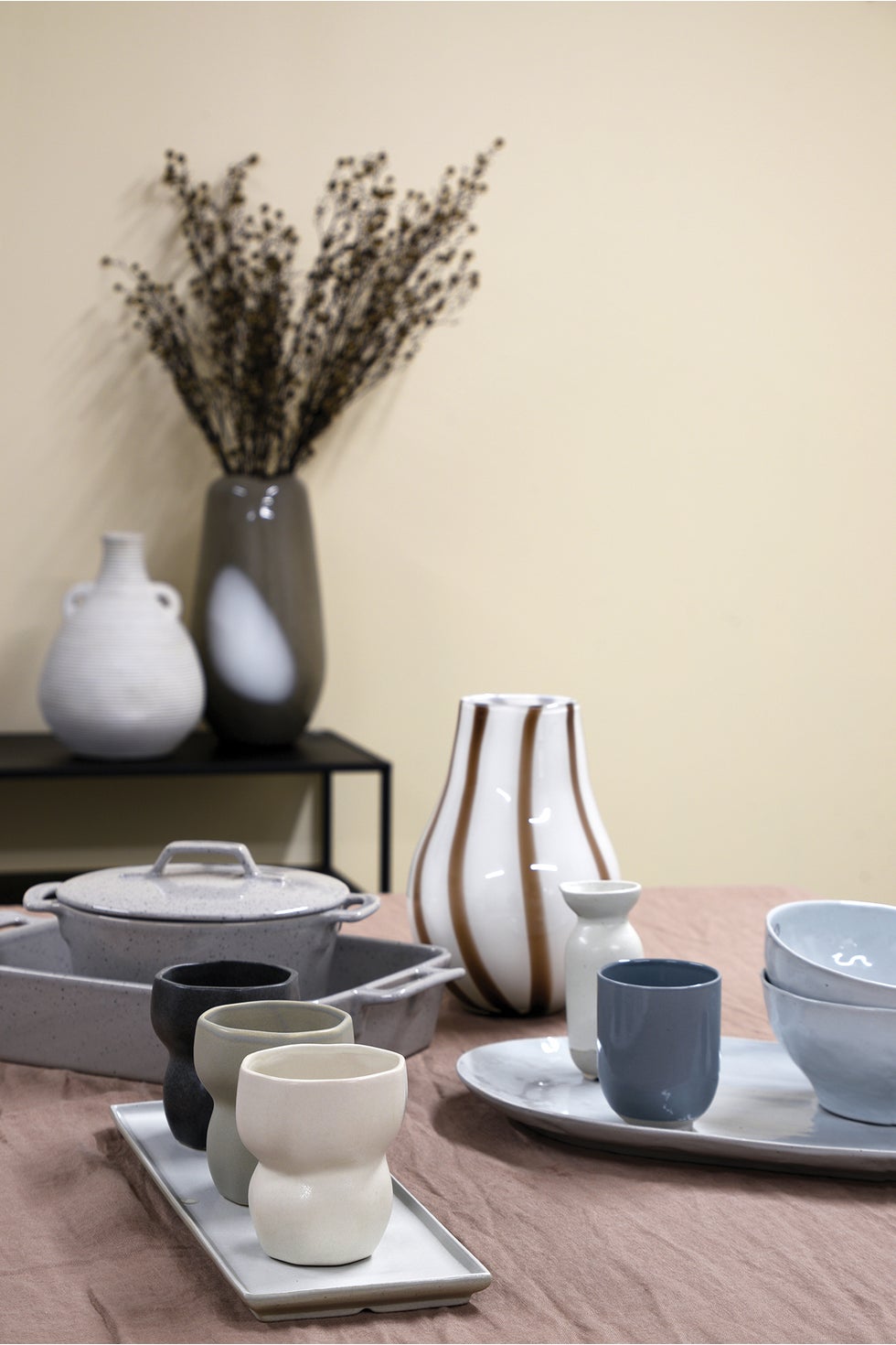 BROSTE Shape Long Serving Platter - Soft Grey*