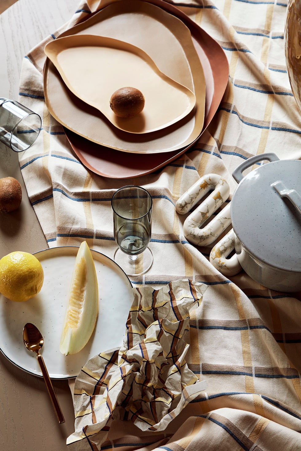 BROSTE Trivet Orla - White/Olive Yellow*