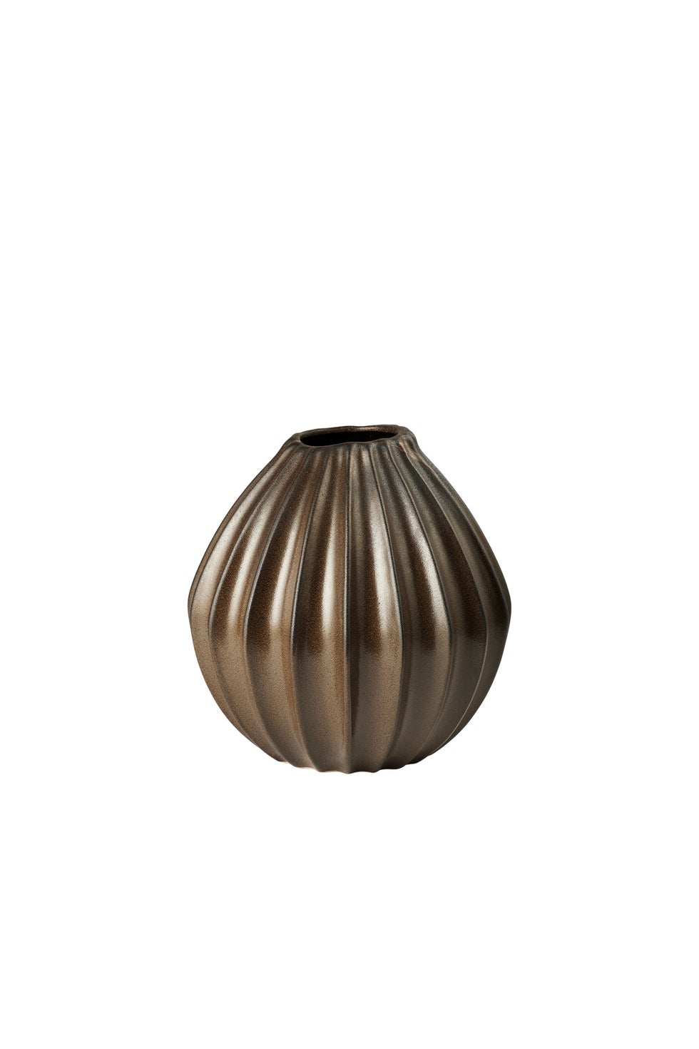 BROSTE Vase Wide Large - Antique Brown