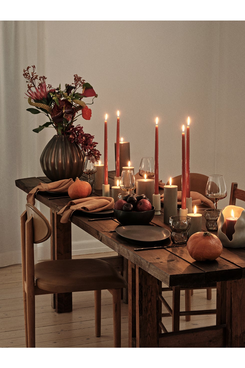 BROSTE Vase Wide Large - Antique Brown