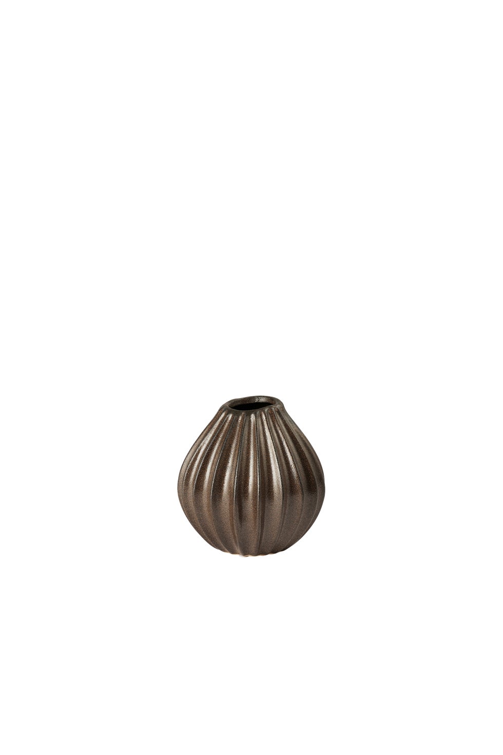 BROSTE Vase Wide Small - Antique Brown
