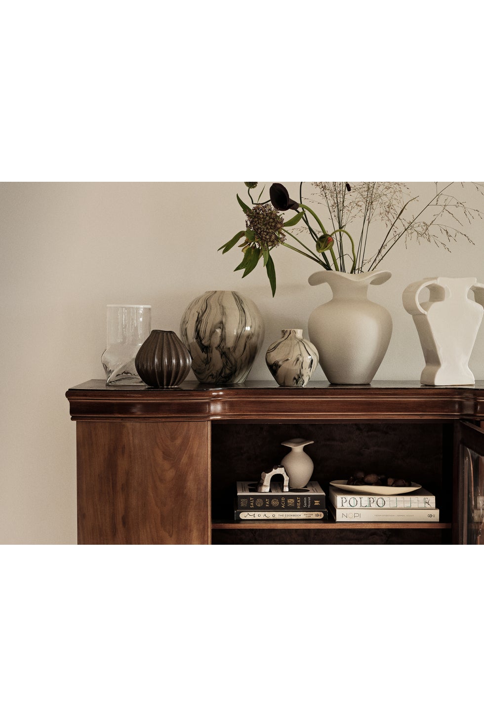 BROSTE Vase Wide Small - Antique Brown