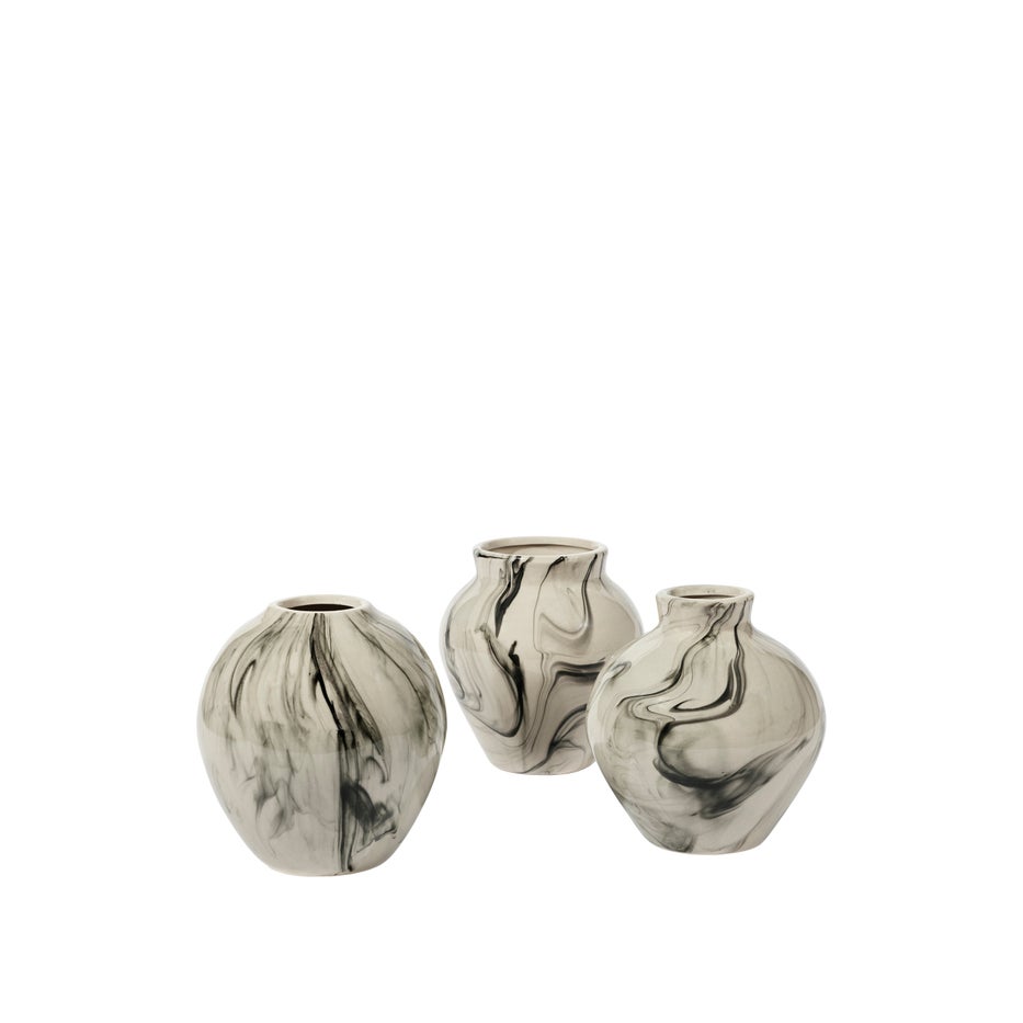 BROSTE Vase Ingrid S/3 - Beige/Black