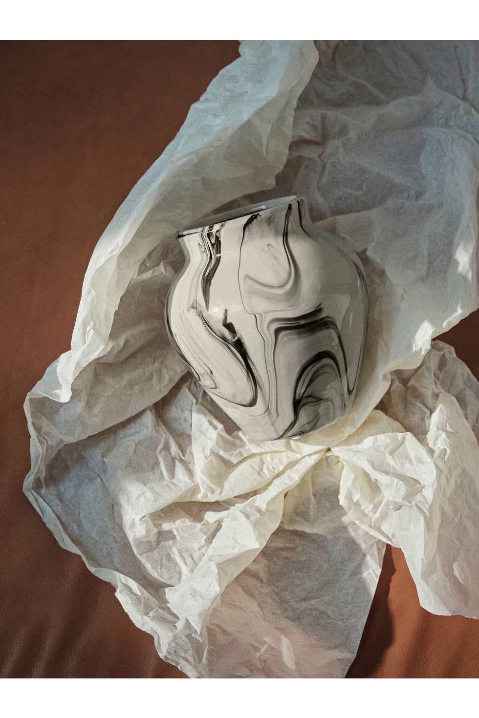 BROSTE Vase Ingrid S/3 - Beige/Black