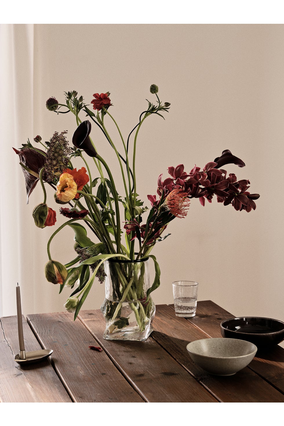 BROSTE Vase Ellen - Clear/Black