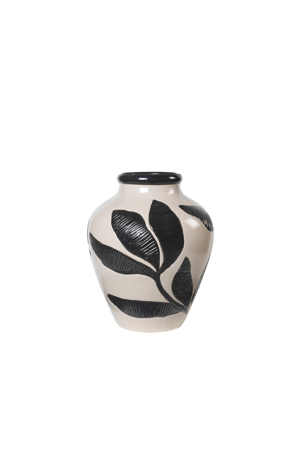BROSTE Vase Herbert Large - Black/Rainy Day
