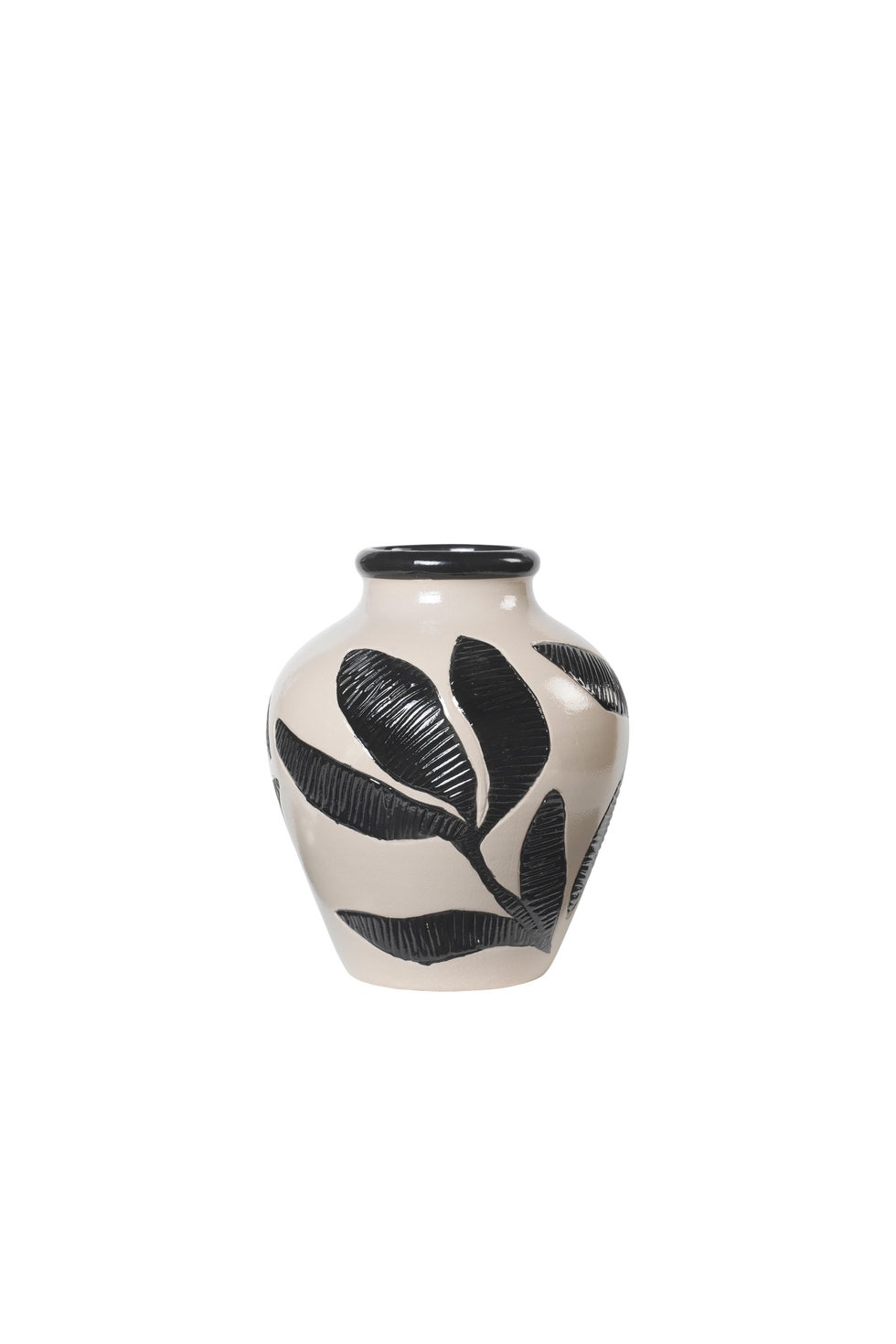 BROSTE Vase Herbert Small - Black/Rainy Day