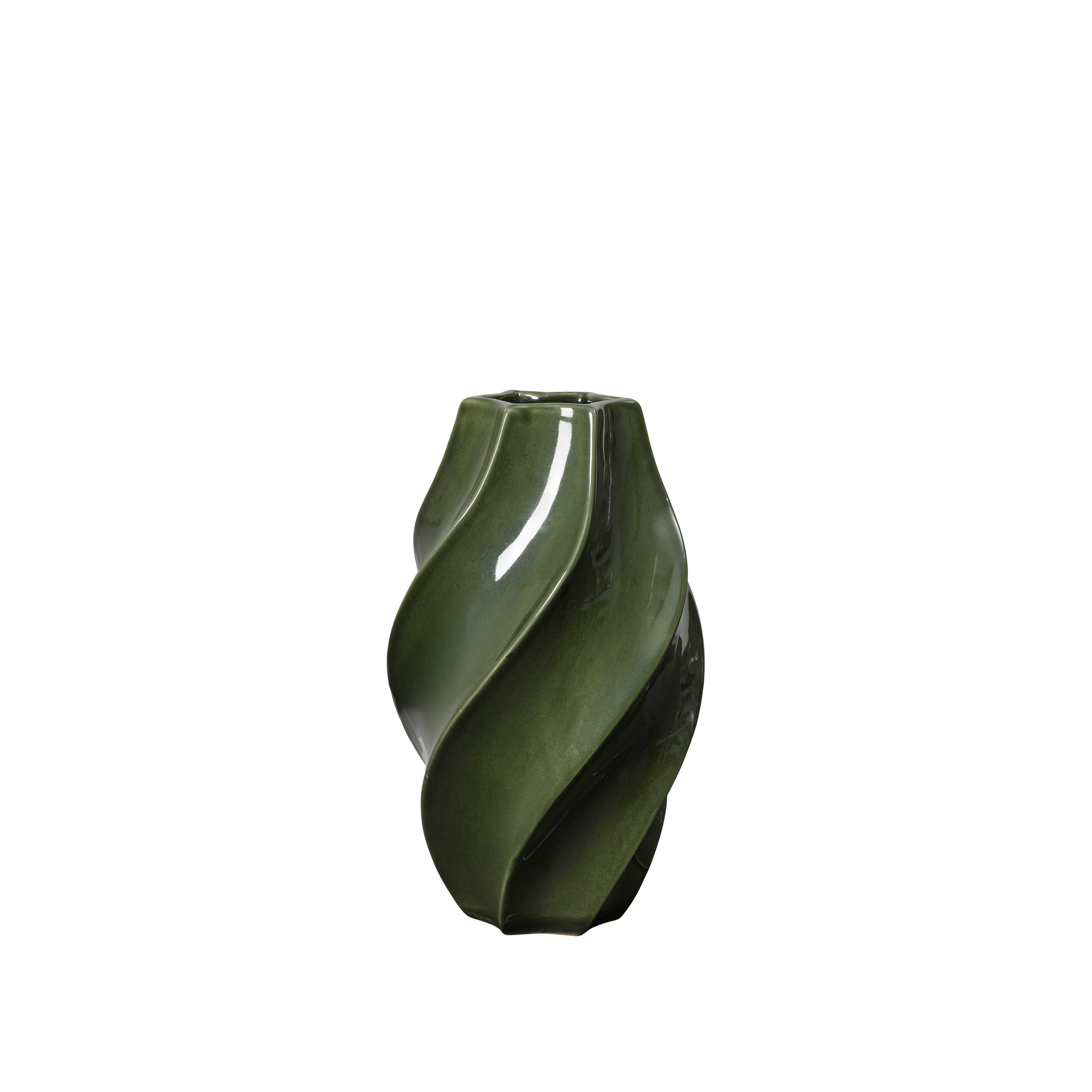 BROSTE Vase Odette Tall - Glossy Hunter Green