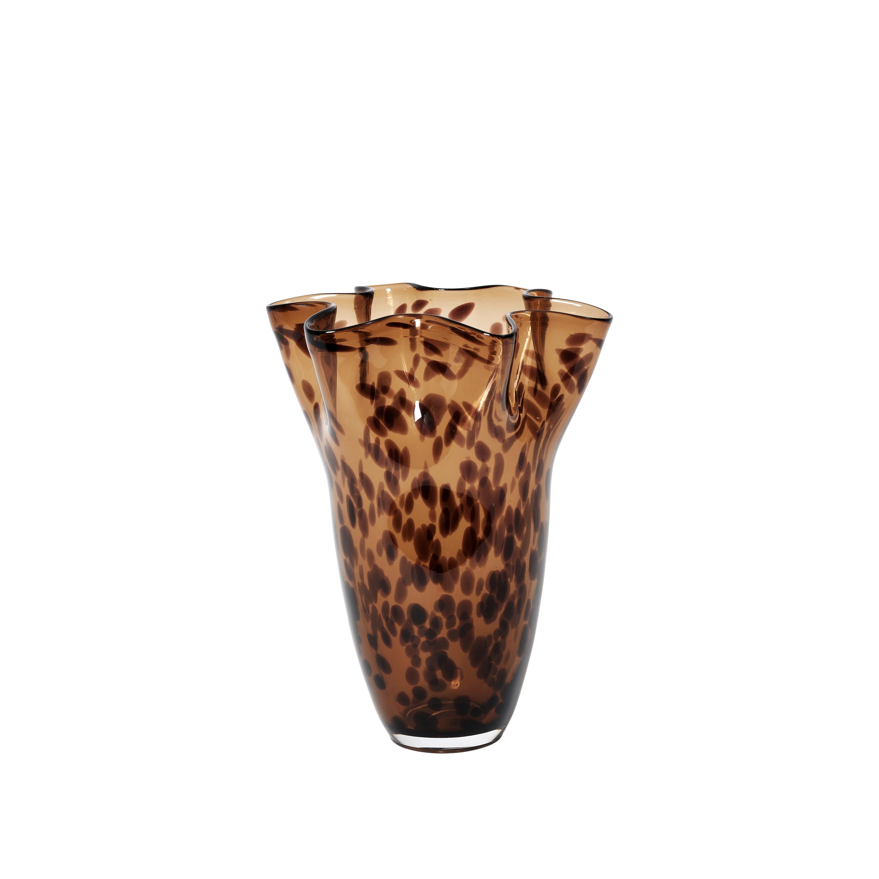 BROSTE Vase Liva - Brown Leopard