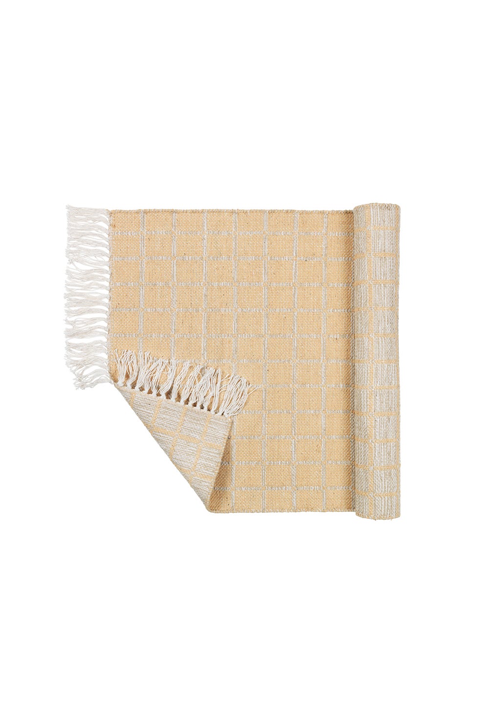 BROSTE Rug Henny Light Grey/Yellow 70*140