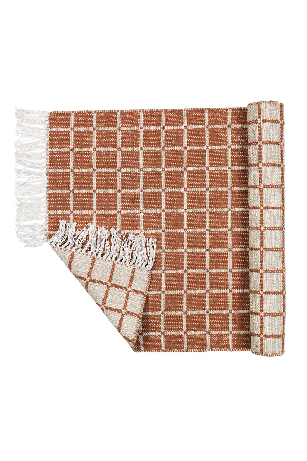 BROSTE Rug Henny Light Grey/Rustic Brown 140*200*