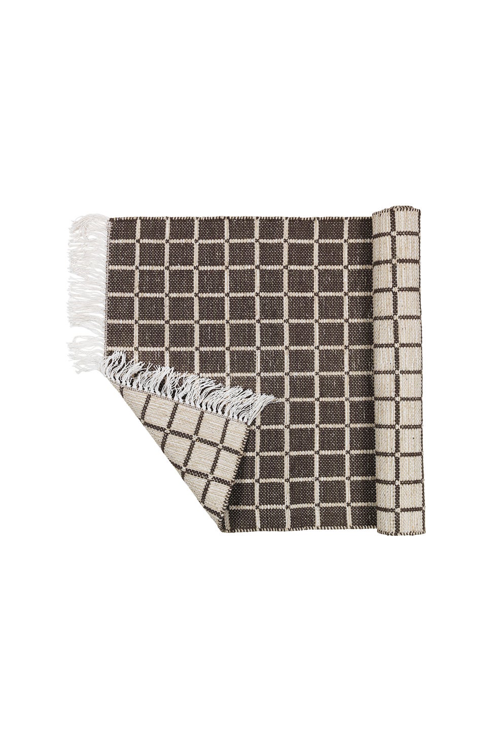 BROSTE Rug Henny Light Grey/Aubergine 70*140*