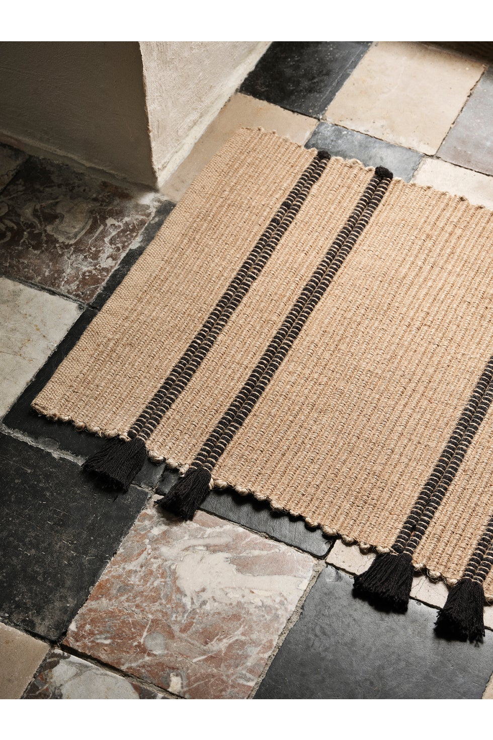 BROSTE Door Mat Ezra - Natural/Black