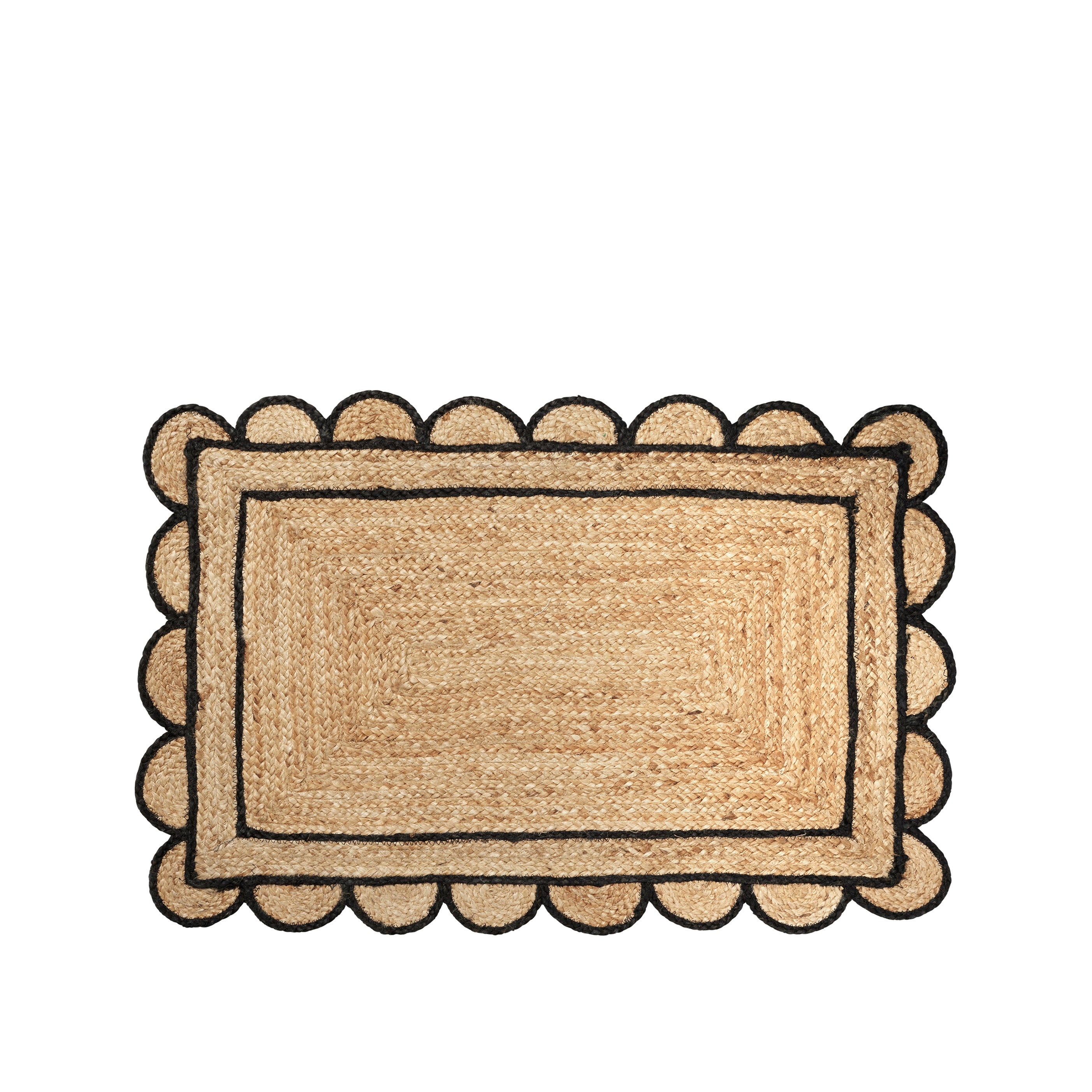 BROSTE Door Mat Scallop - Black/Natural 