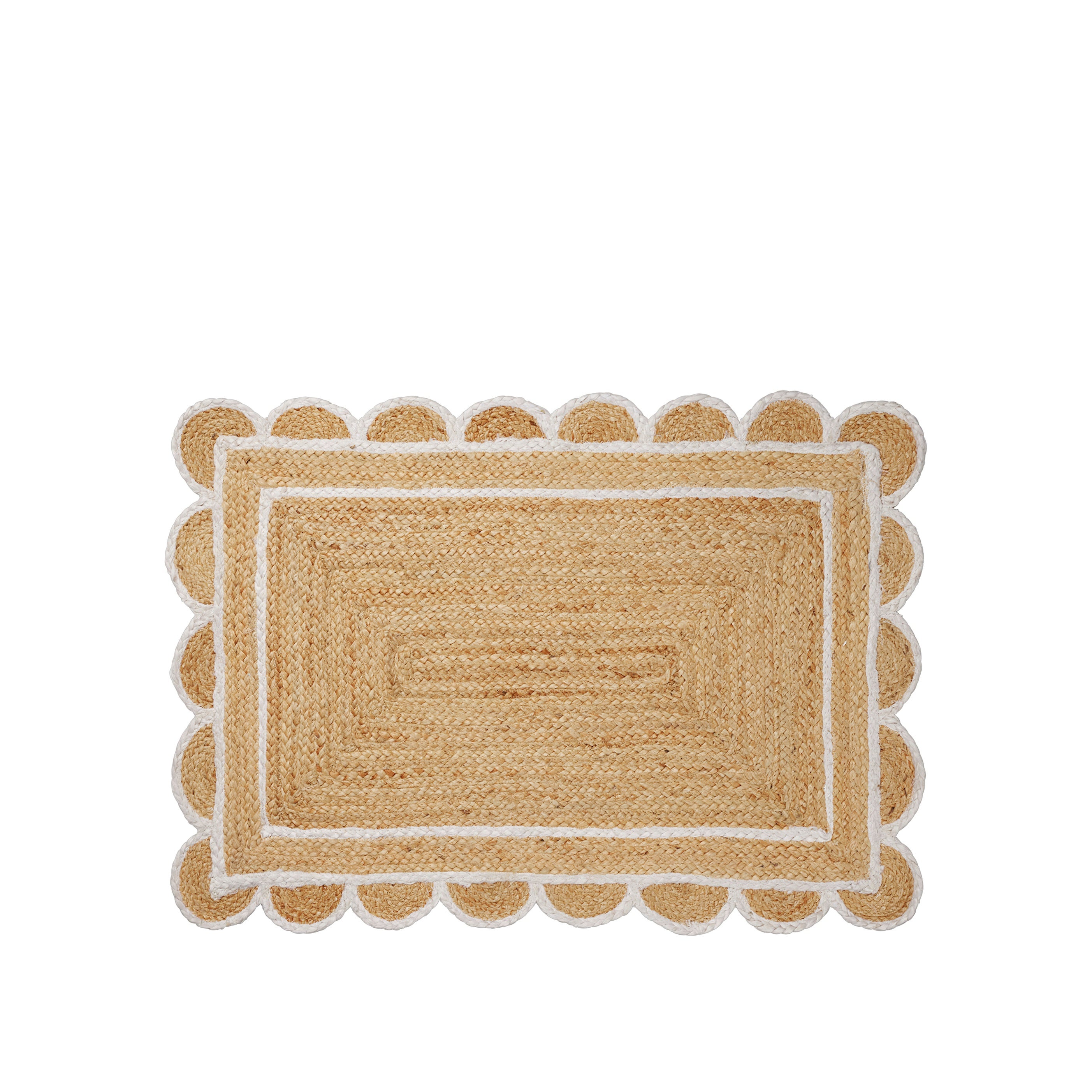 BROSTE Door Mat Scallop - White/Natural 