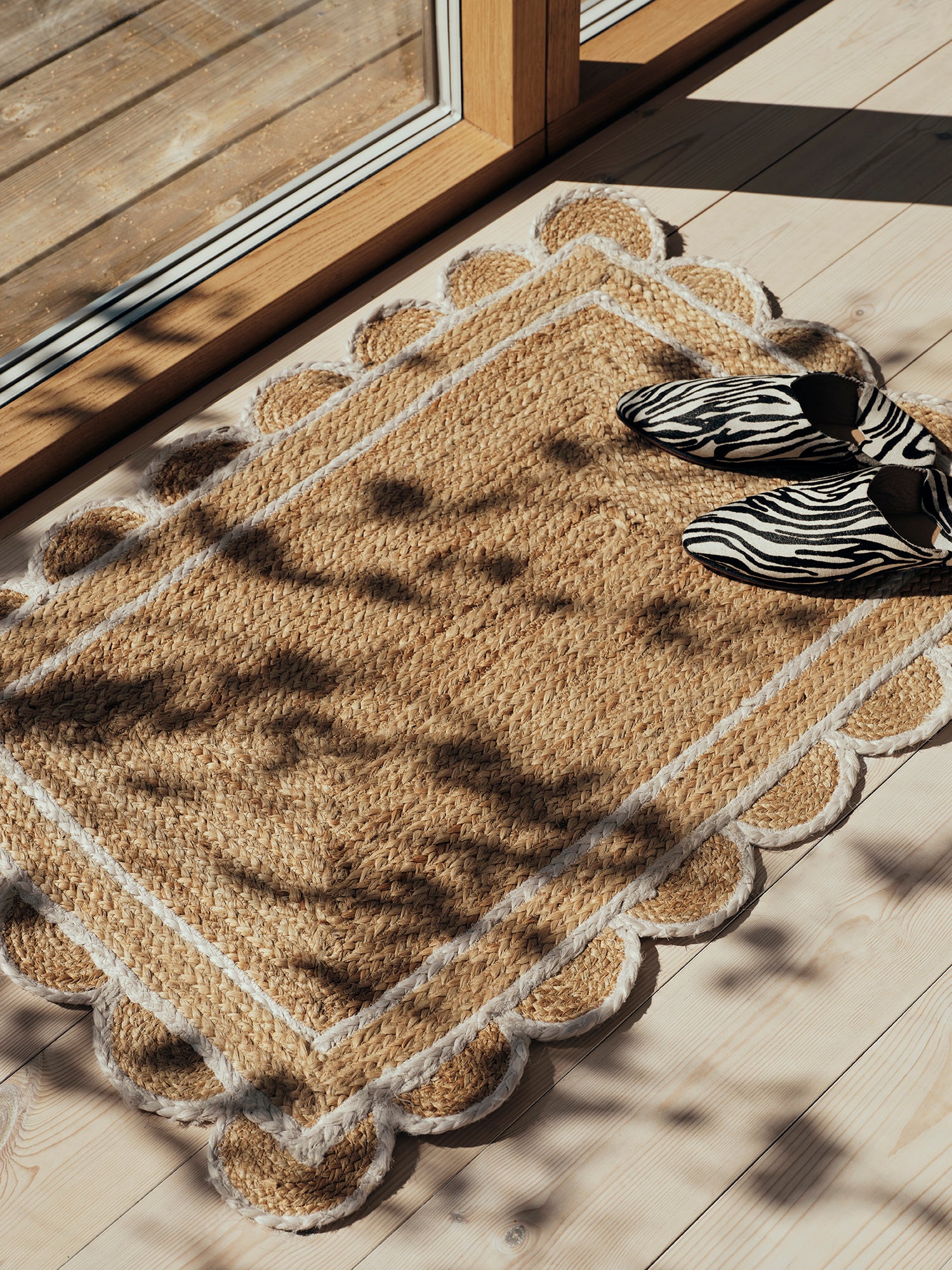 BROSTE Door Mat Scallop - White/Natural 