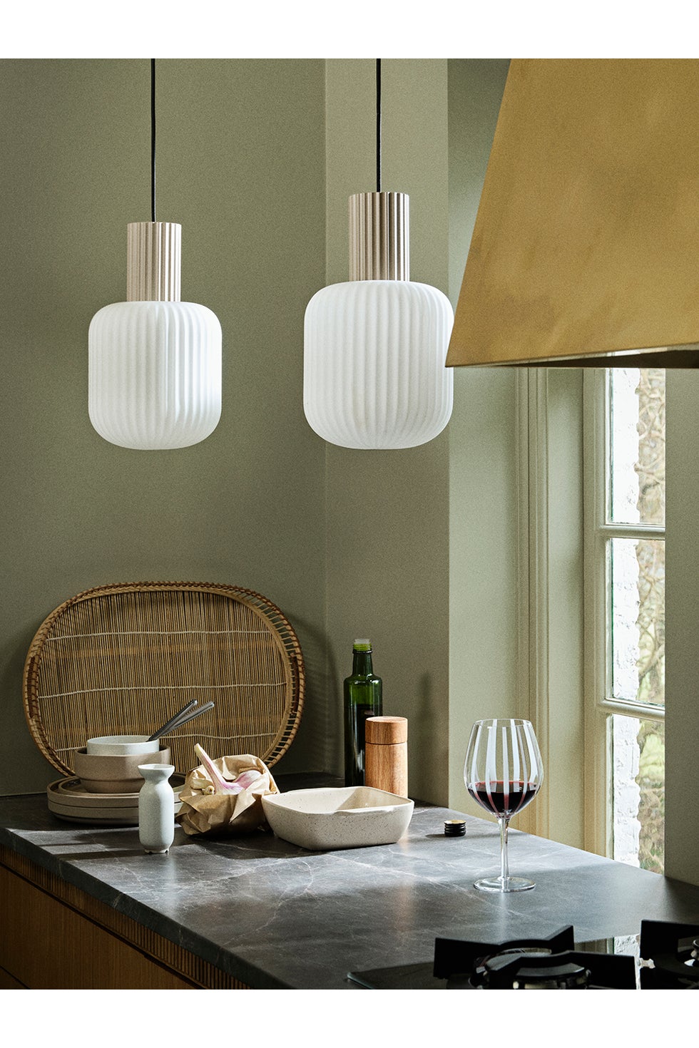 BROSTE Lighting Lolly Ceiling Lamp Short - Sand/White