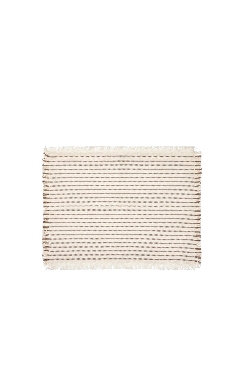 BROSTE Placemat Elouise S/2 - Off White/Taupe (Fungi Grey)