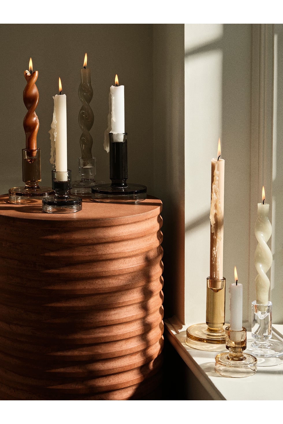 BROSTE Candleholder Petra Tall - Dark Grey