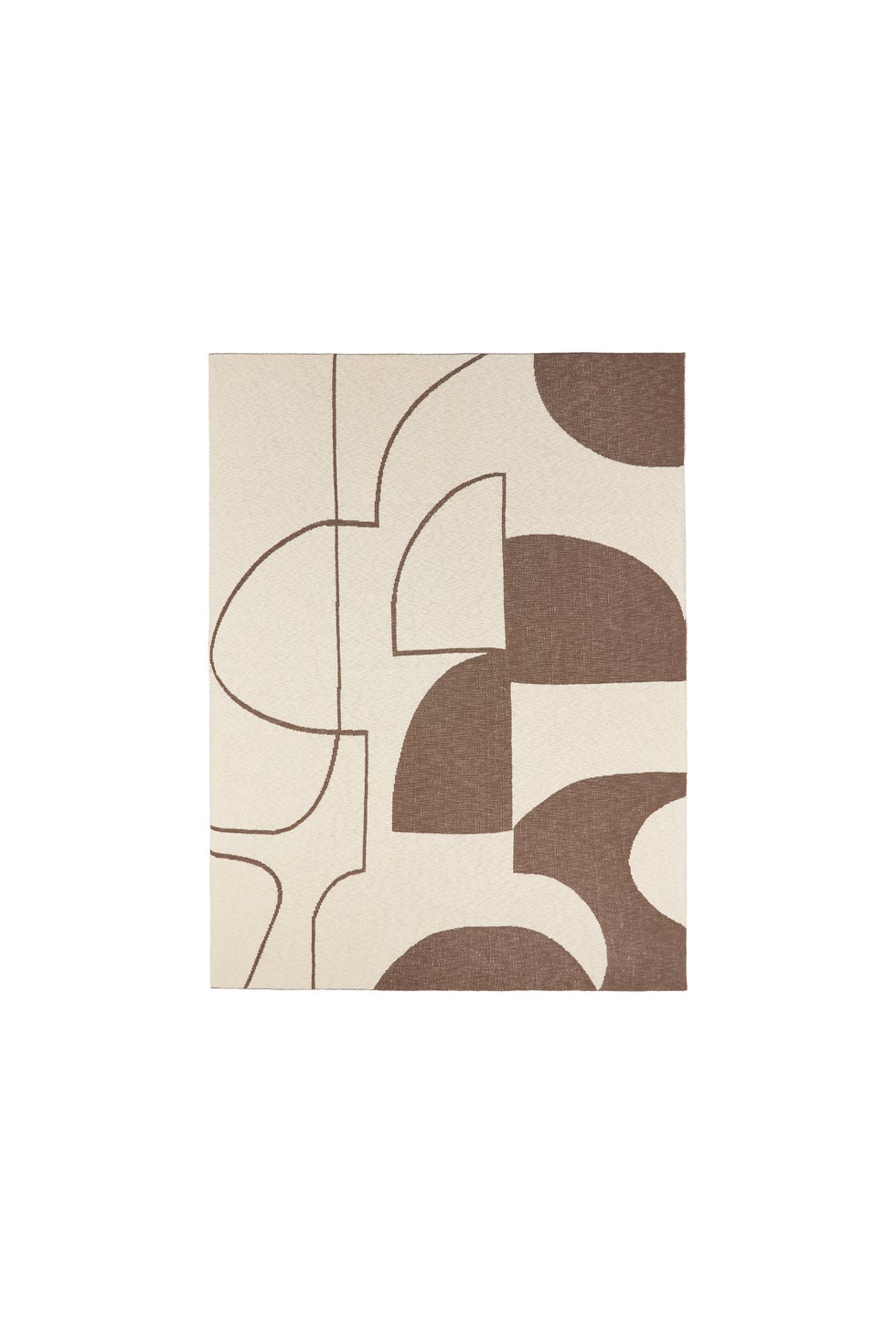 BROSTE Throw Maren - Kangaroo Brown/Off White*