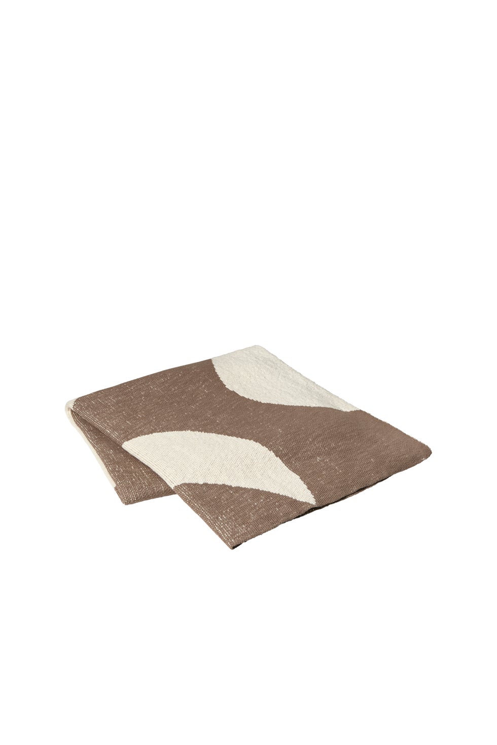 BROSTE Throw Maren - Kangaroo Brown/Off White*