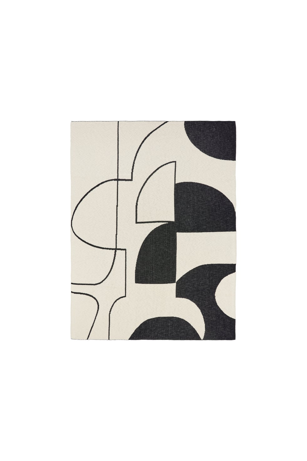 BROSTE Throw Maren - Black/Off White 180*130*