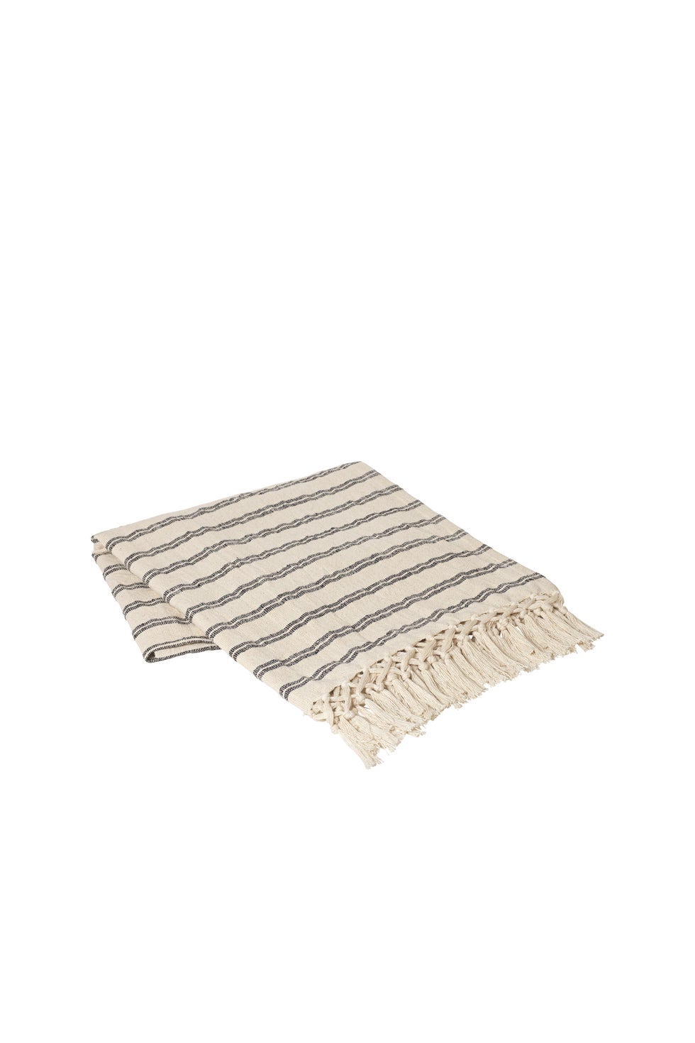 BROSTE Throw Elly - Black/Natural 130*160