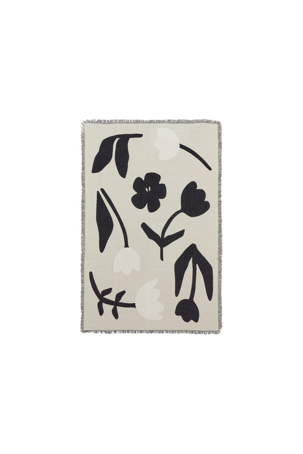 BROSTE Throw Rosita -Black/Off White 130*180