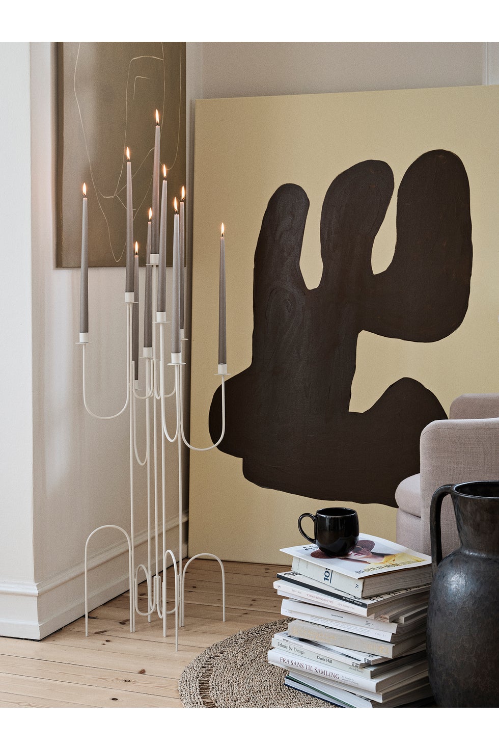 BROSTE Candlestick Farri Large - Cream