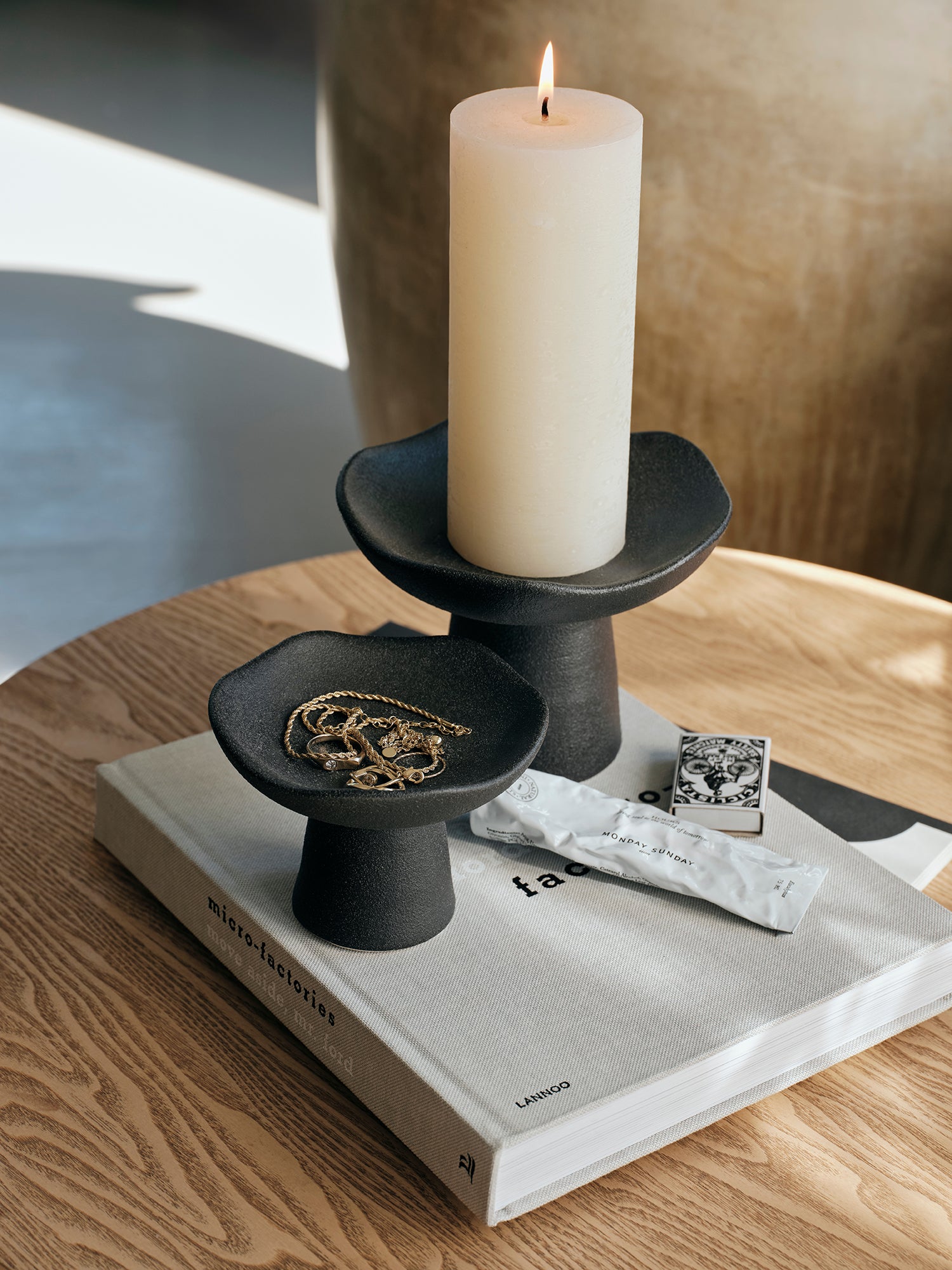 BROSTE Candleholder Momo Tall - Matt Black