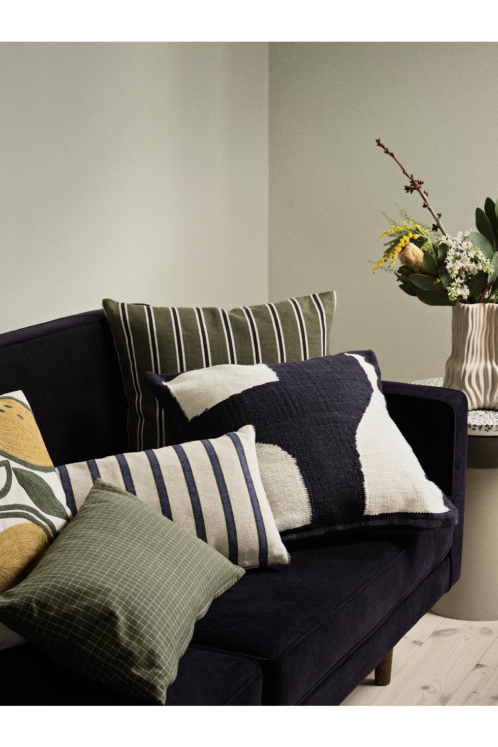 BROSTE Cushion Cover Bodil - Grape Leaf Green 50*50*