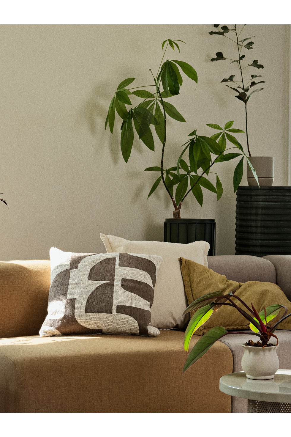 BROSTE Cushion Cover Mundo - Kangaroo Brown/Light Beige 50*50*