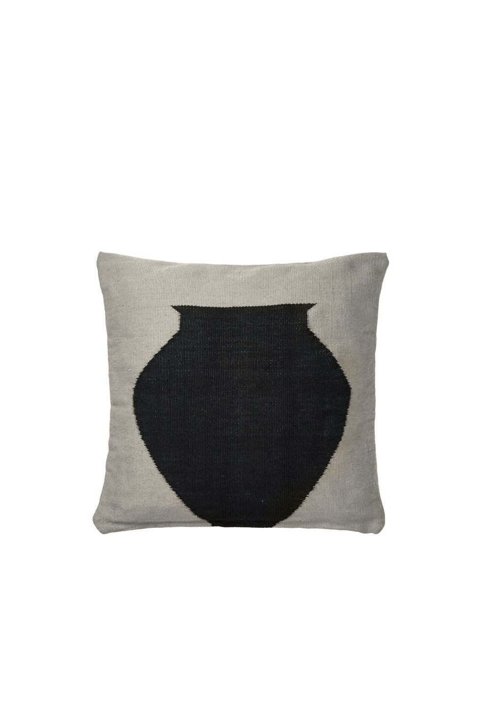 BROSTE Cushion Cover Delphine - Black/Castle Beige 50*50