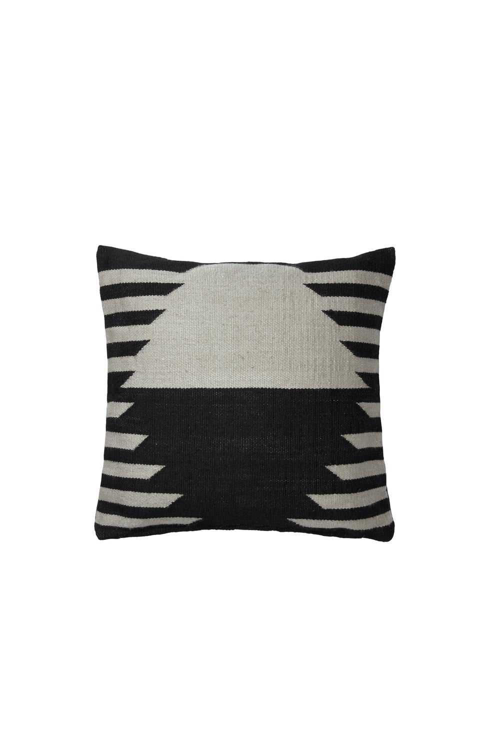 BROSTE Cushion Cover Hedda - Black/Castle Beige 50*50