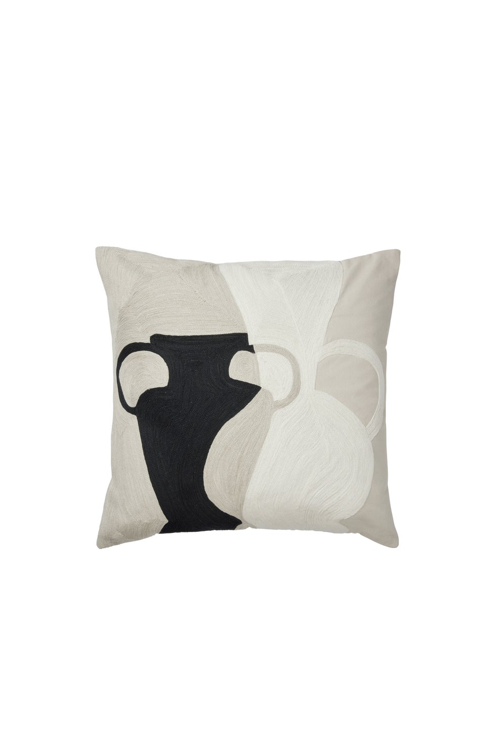 BROSTE Cushion Cover Eva - Black/Beige 50*50