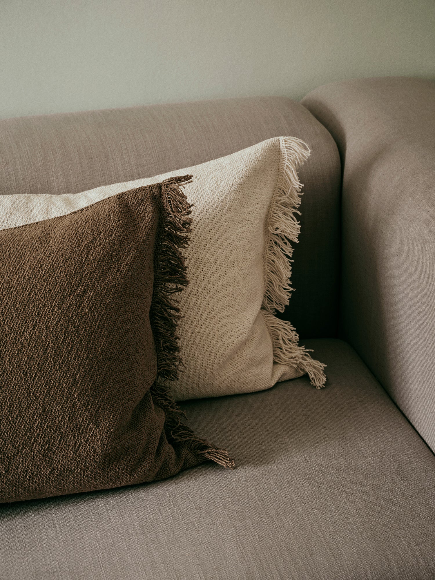 BROSTE Cushion Cover Ebba - Brown Kelp 40*60