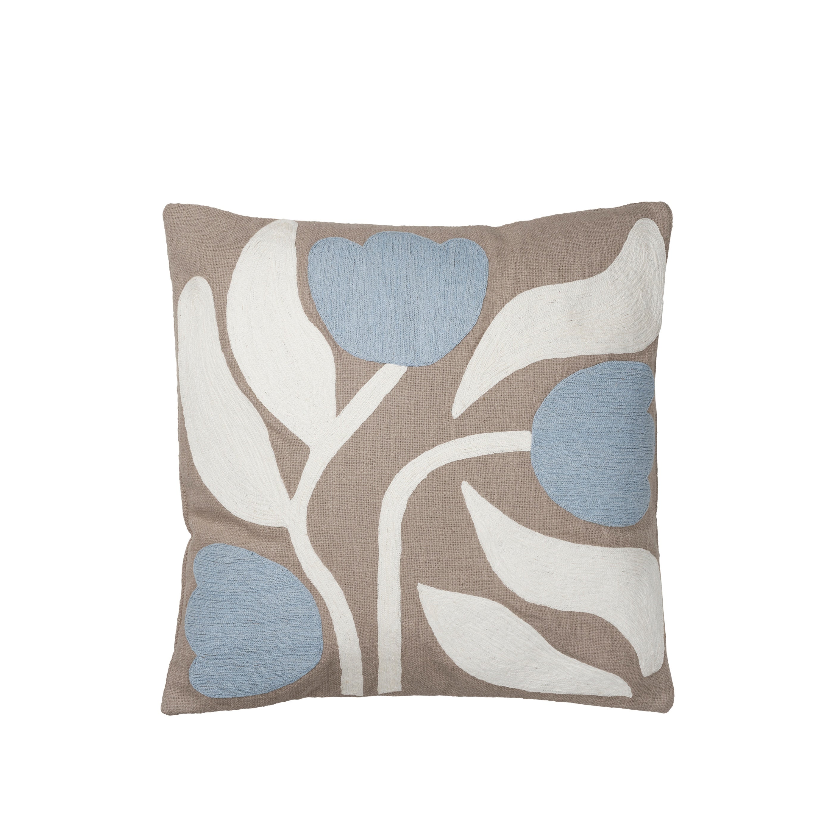 BROSTE Cushion Cover Dora - Taupe Warm Grey/Light Blue 50*50