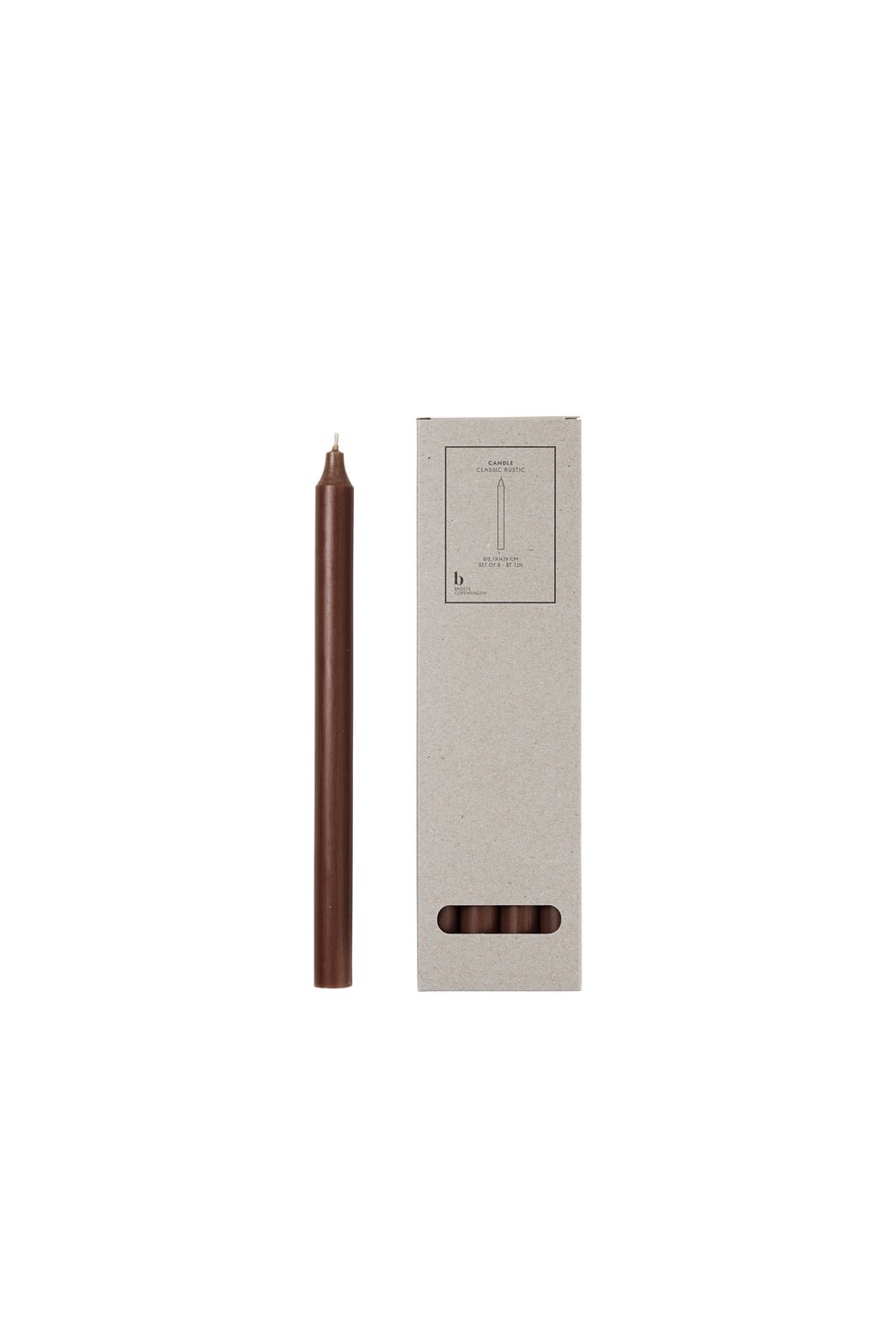 BROSTE Candle Taper S/8 H290 - Dark Brown