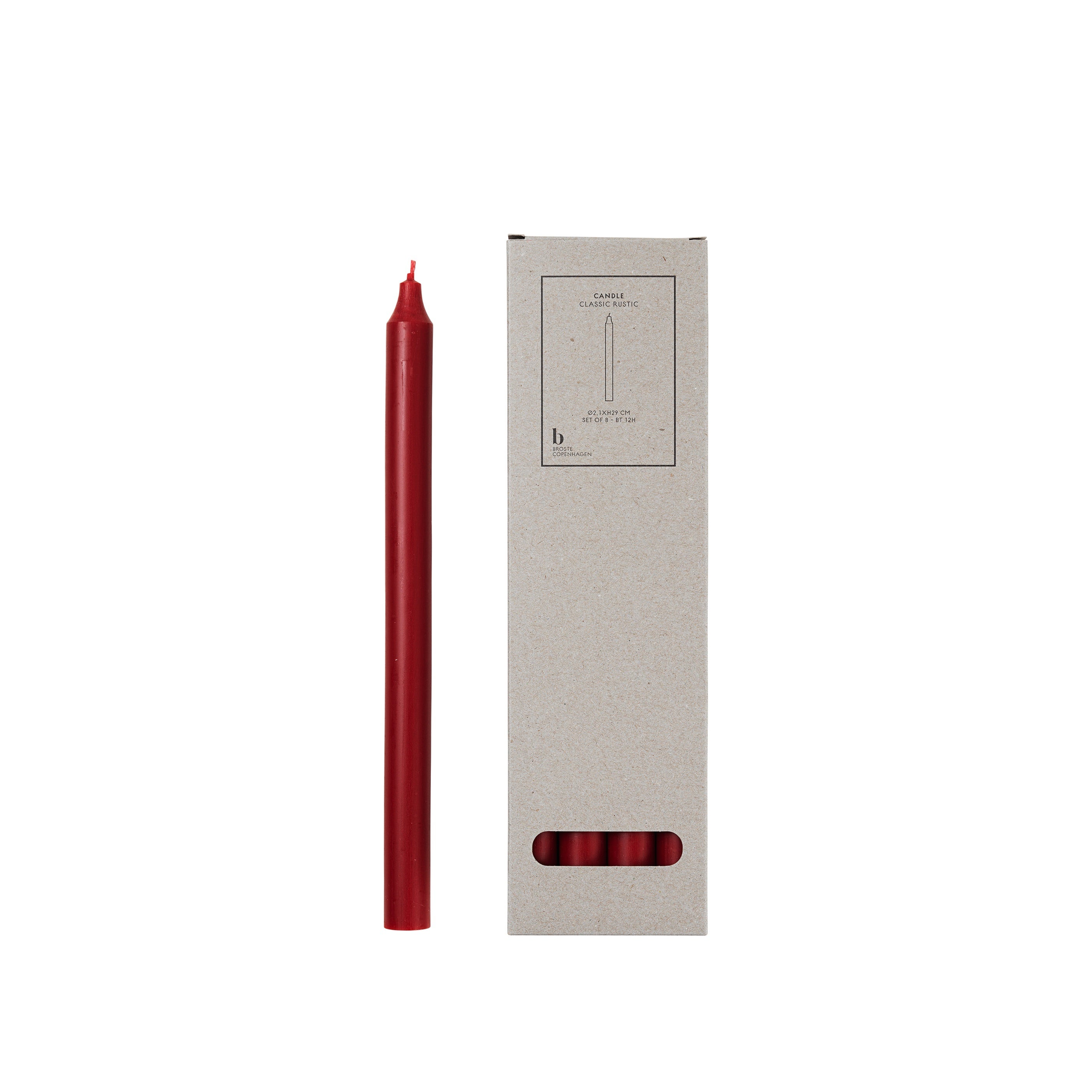 BROSTE Candle Taper S/8 H290 - Truly Red 