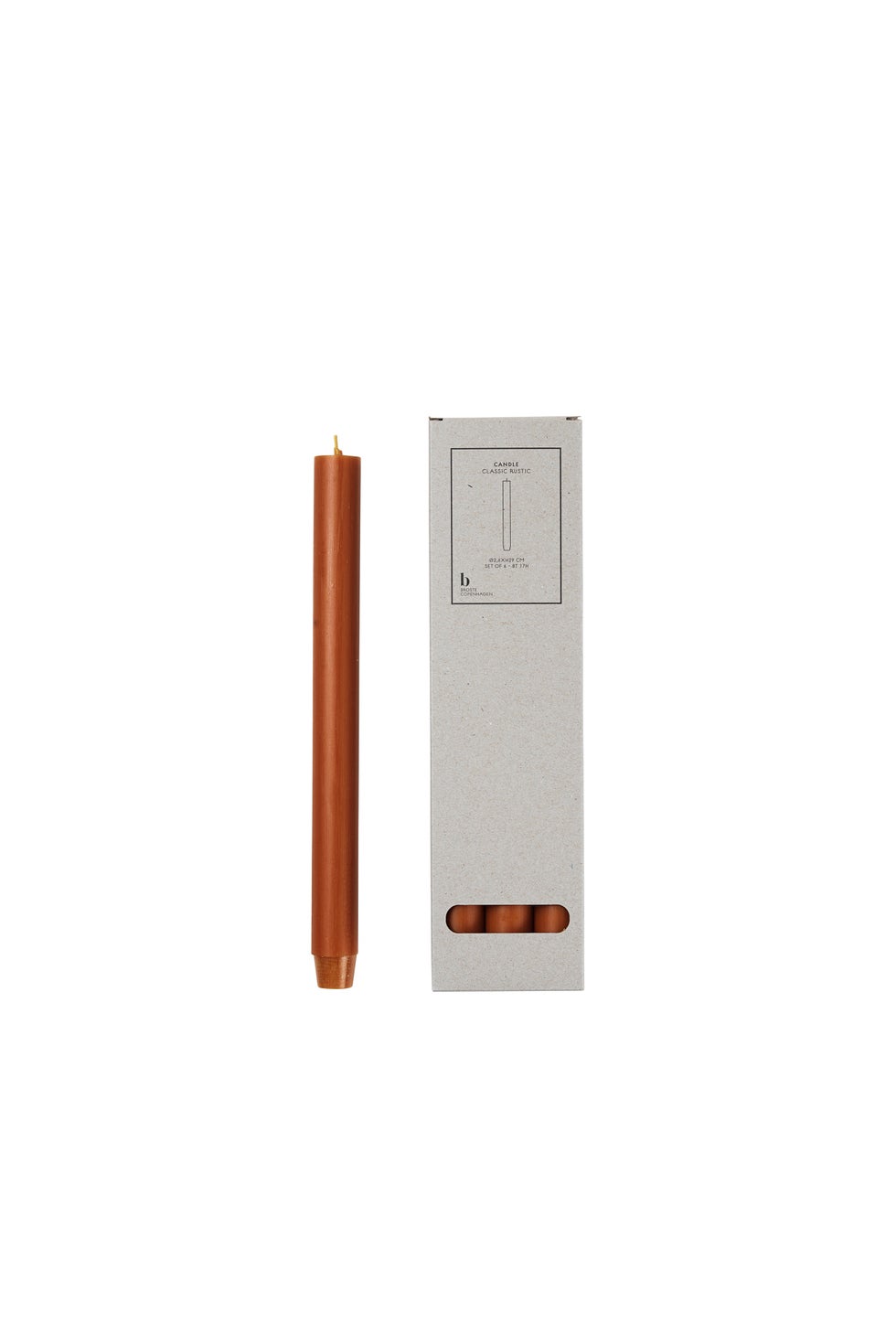 BROSTE Candle Flat Top S/6 H290 - Terracotta