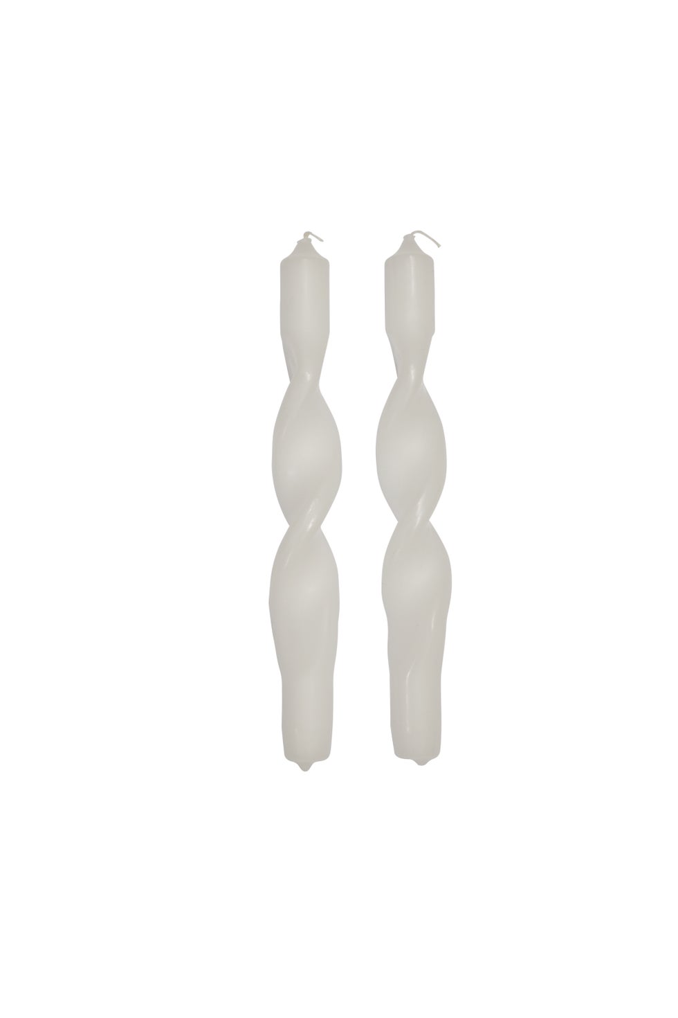 BROSTE Candle Twist Giftboxed S/2 - Pure White