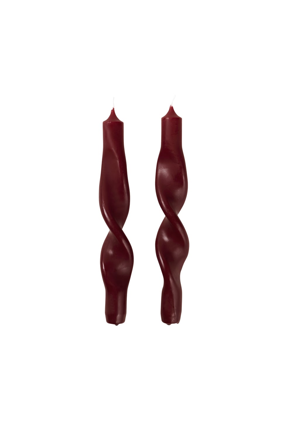 BROSTE Candle Twist Giftboxed S/2 - Burgundy