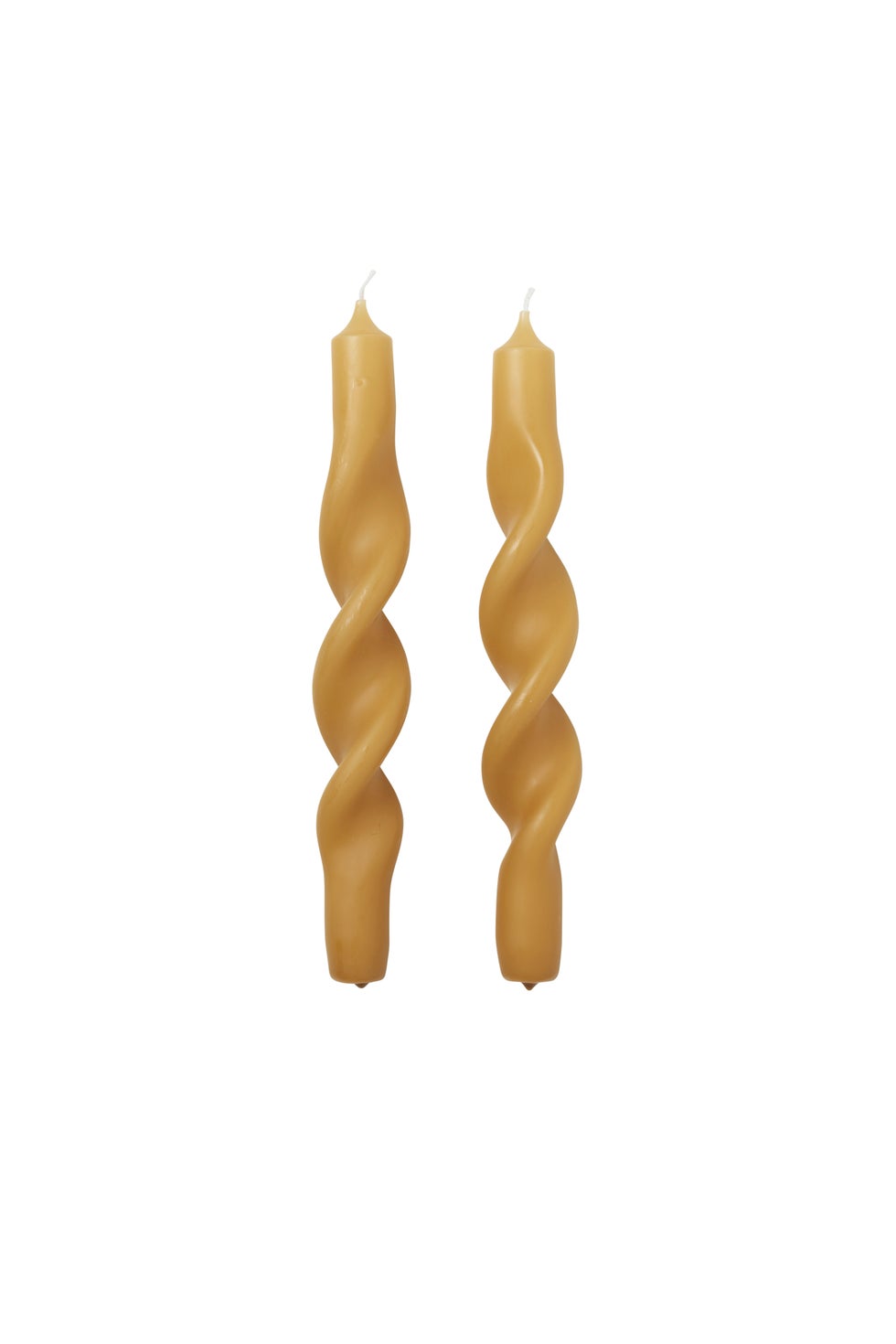 BROSTE Candle Twist Giftboxed S/2 - Golden Yellow